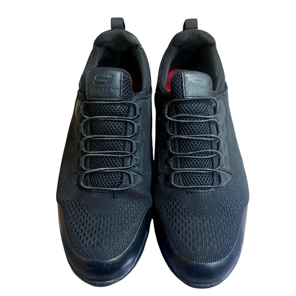 Skechers Men's Work Shoes 11.5 Black Slip Resistant Alloy Toe Memory Foam - Picture 5 of 9